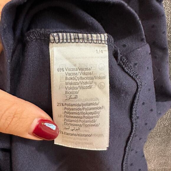 Mayoral Swiss Dot Navy Dress, EUC, Sz 7-8Y (7C) - Picture 6 of 6